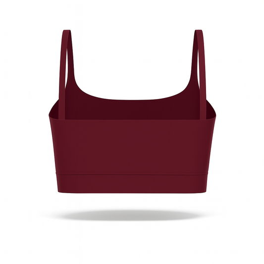 Top Dual Burdeo con Blanco