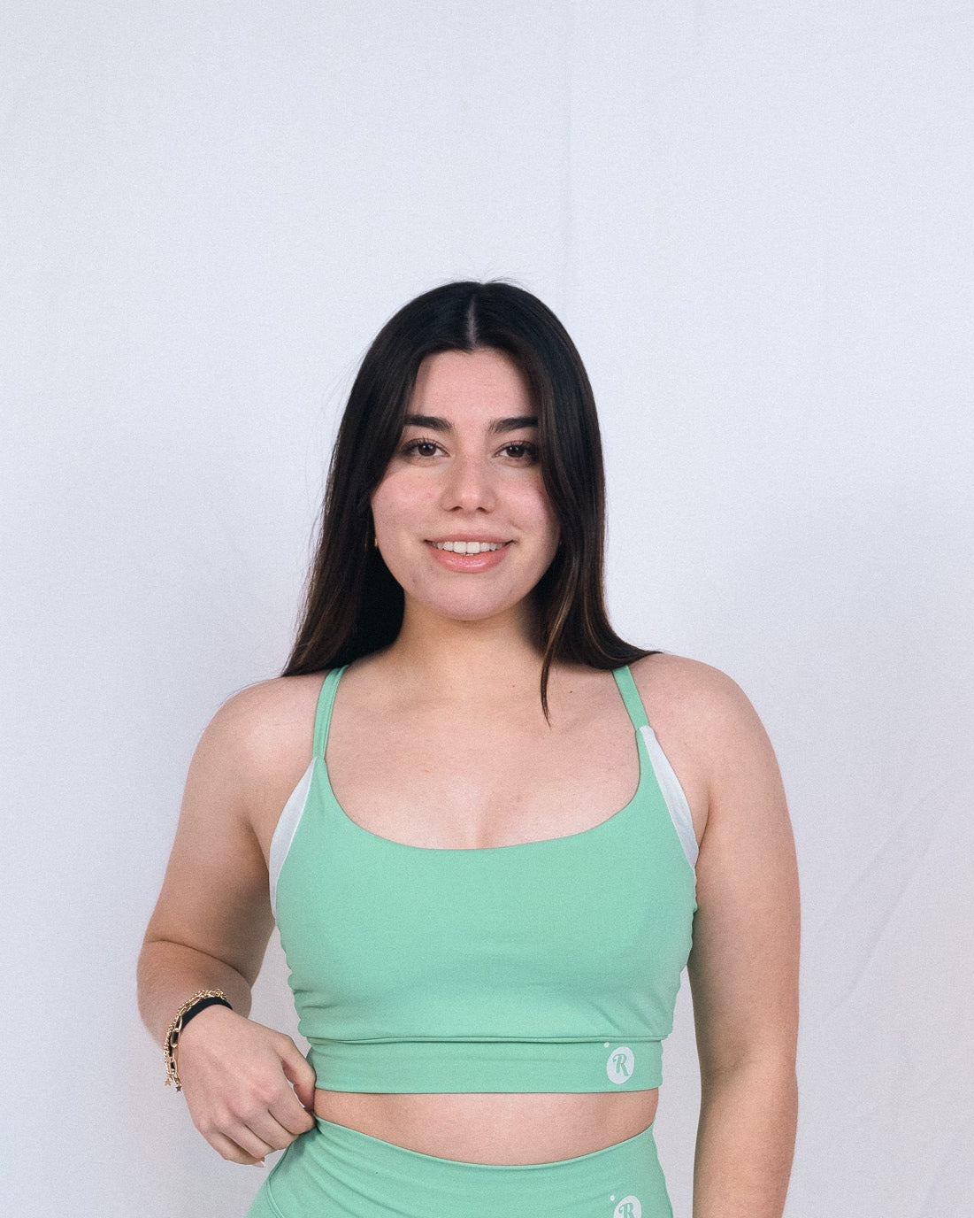 Top Dual Verde con Blanco