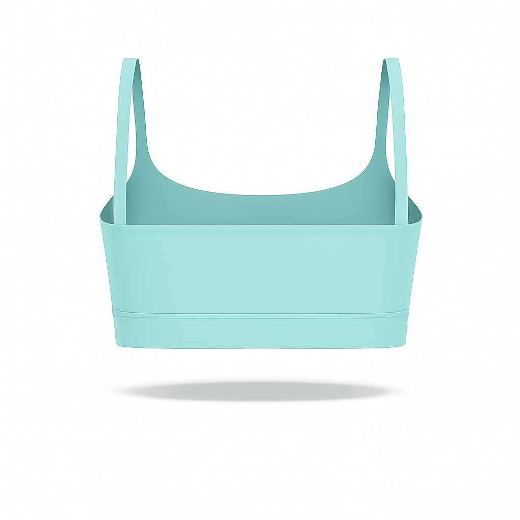 Top Dual Celeste con Blanco