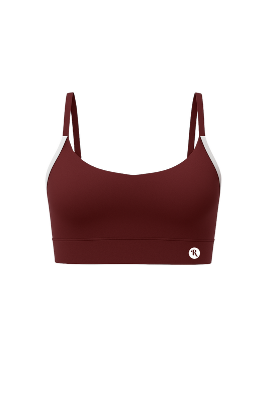 Top Dual Burdeo con Blanco