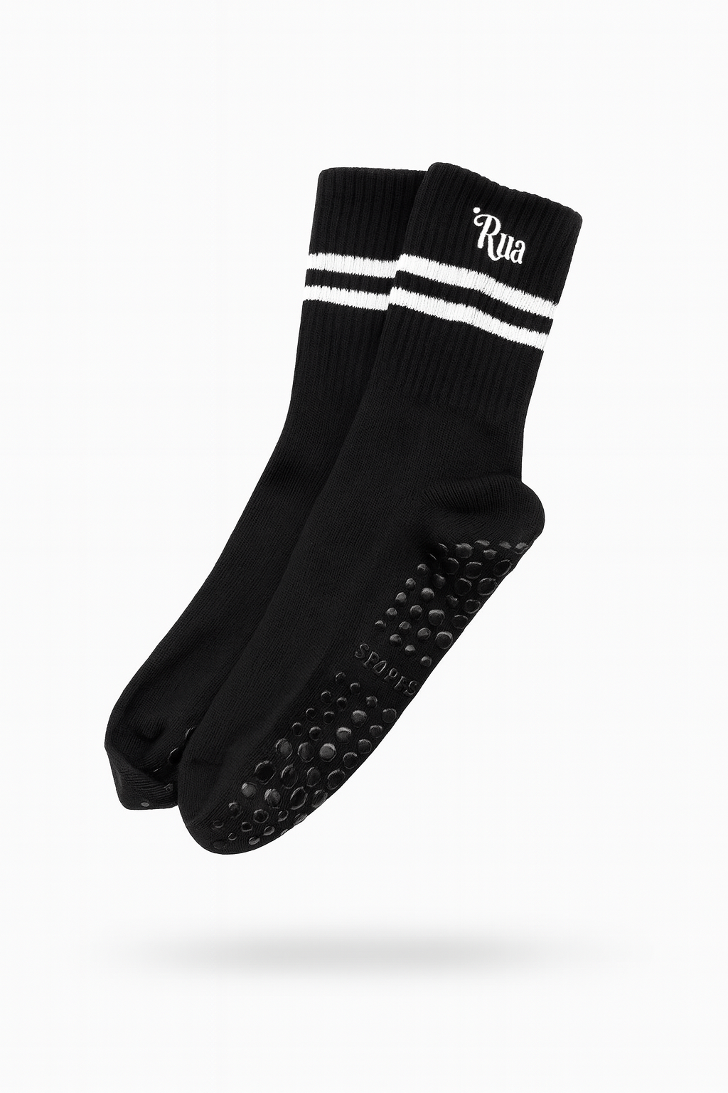 Calcetines Negros con Raya Blanca
